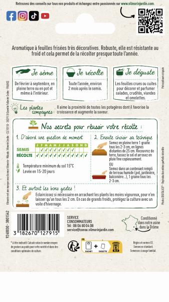 Aromatiques - Persil Frisé Vert Foncé race Alto - MEDIA_PACKAGING_VERSO